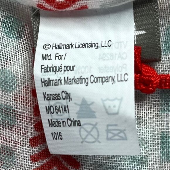 Hallmark Sweet On You Scarf White Red Hearts New - Picture 4 of 8